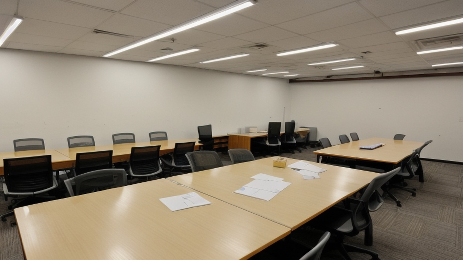 Editorial illustration of medium wide shot from a high angle of a south african municipal election operations room in johannesburg