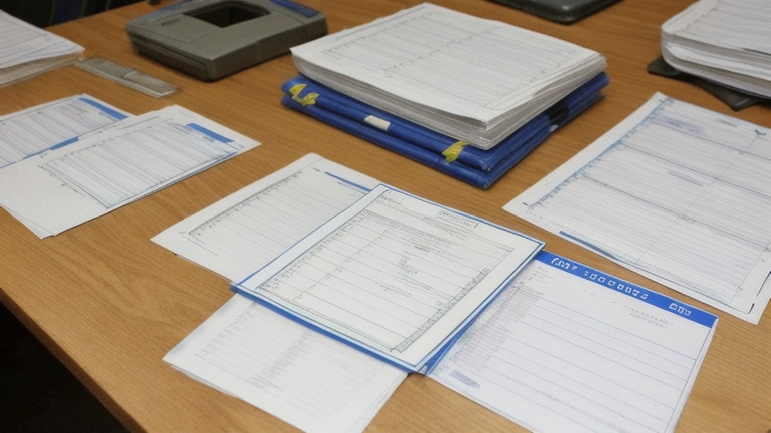 Editorial illustration of close overhead shot of a plain steel table in a South African police evidence store