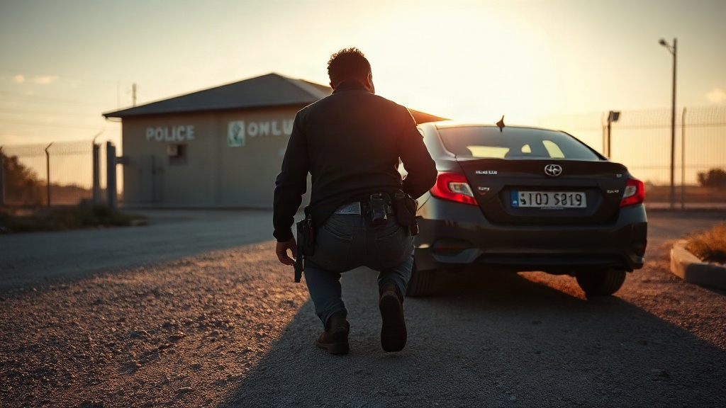 Editorial illustration of lone press photographer seen from behind in silhouette