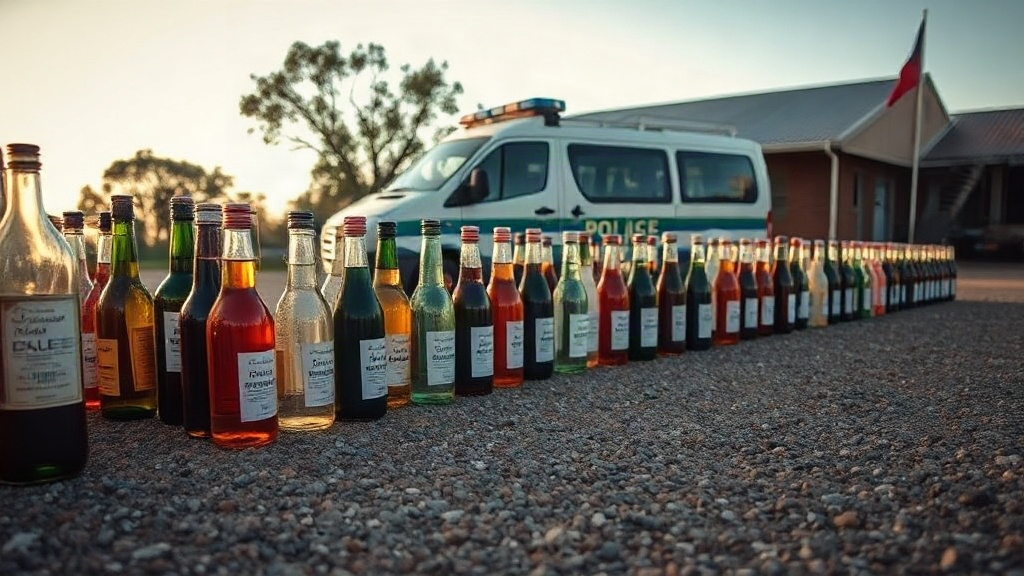 Editorial illustration of 226 drug suspects arrested as Limpopo police shut 163 shebeens and recover six stolen cars