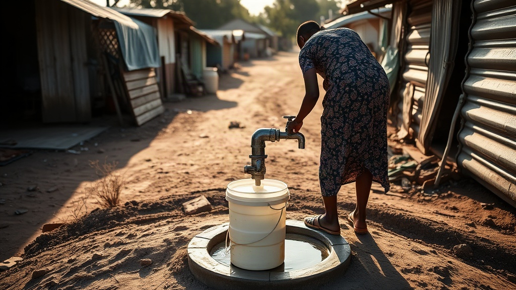 Editorial illustration of 408 sick in Bronkhorstspruit after Tshwane sent out water it never warned residents about
