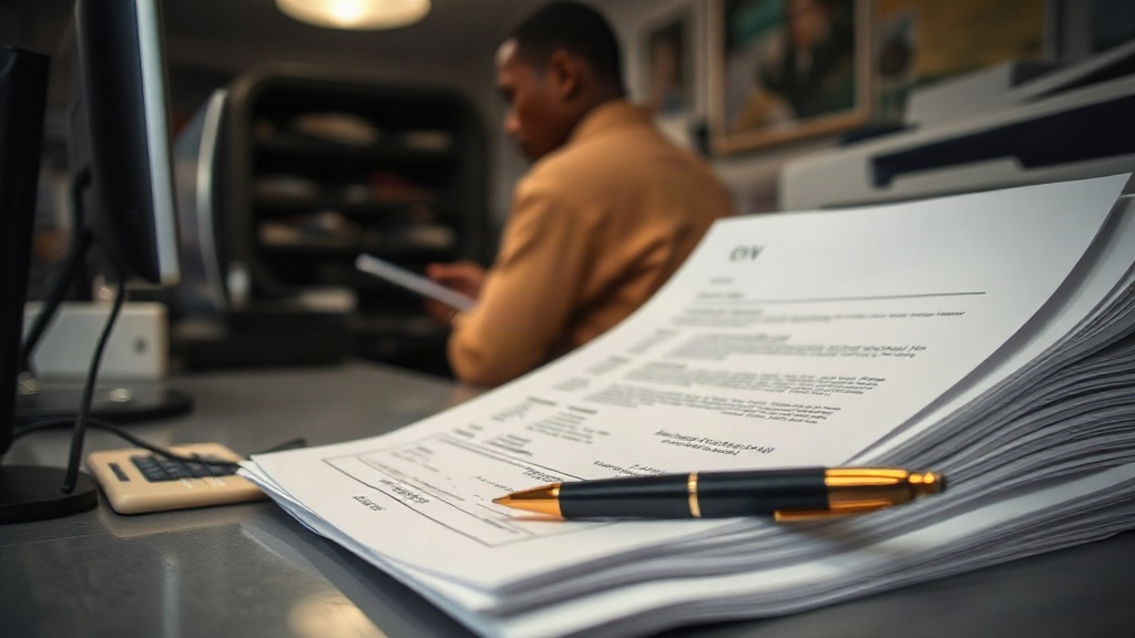 Editorial illustration of Printing CVs and two-round interviews: the hidden bill that keeps young South Africans out of work