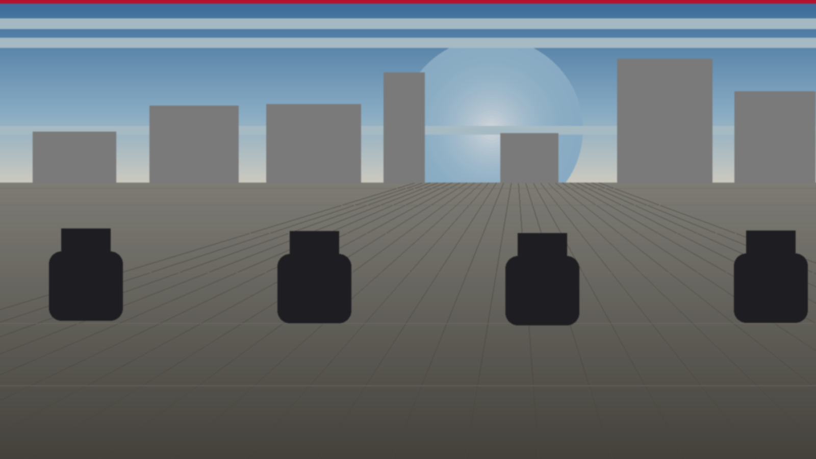Editorial illustration of wide eye-level shot of a long conference table in an unmarked South African government meeting room